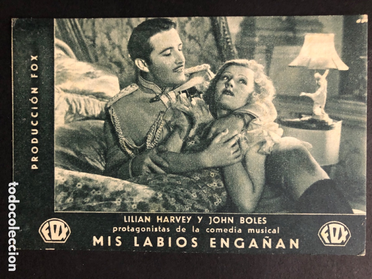  Flyers Publicitaires de films Anciens: Programa mis labios enga&ntilde;an lilian harvey con publicidad sociedad musical alboraya A10