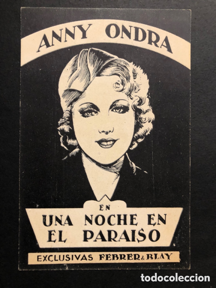  Flyers Publicitaires de films Anciens: Programa una noche en el para&iacute;so Anny Ondra con publicidad cinema zorrilla A10