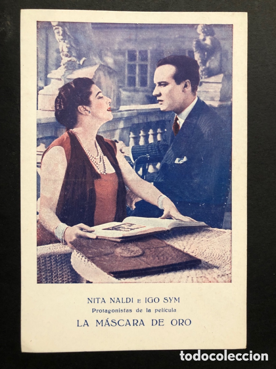  Flyers Publicitaires de films Anciens: Programa tarjeta la m&aacute;scara de oro Anny Ondra nita naldi A10