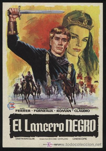  Flyers Publicitaires de films Anciens: Q-00779- El lancero negro (I lancieri neri (Les lanciers noirs)) Mel Ferrer - Yvonne Furneaux