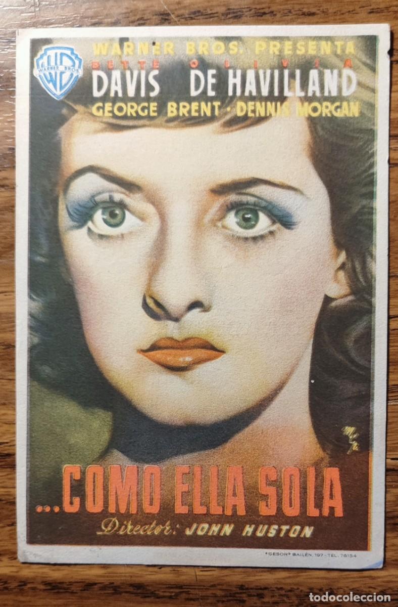 Cine: CI 107 - Programa de Cine antiguo Como Ella Sola de Bette Davis - Foto 1