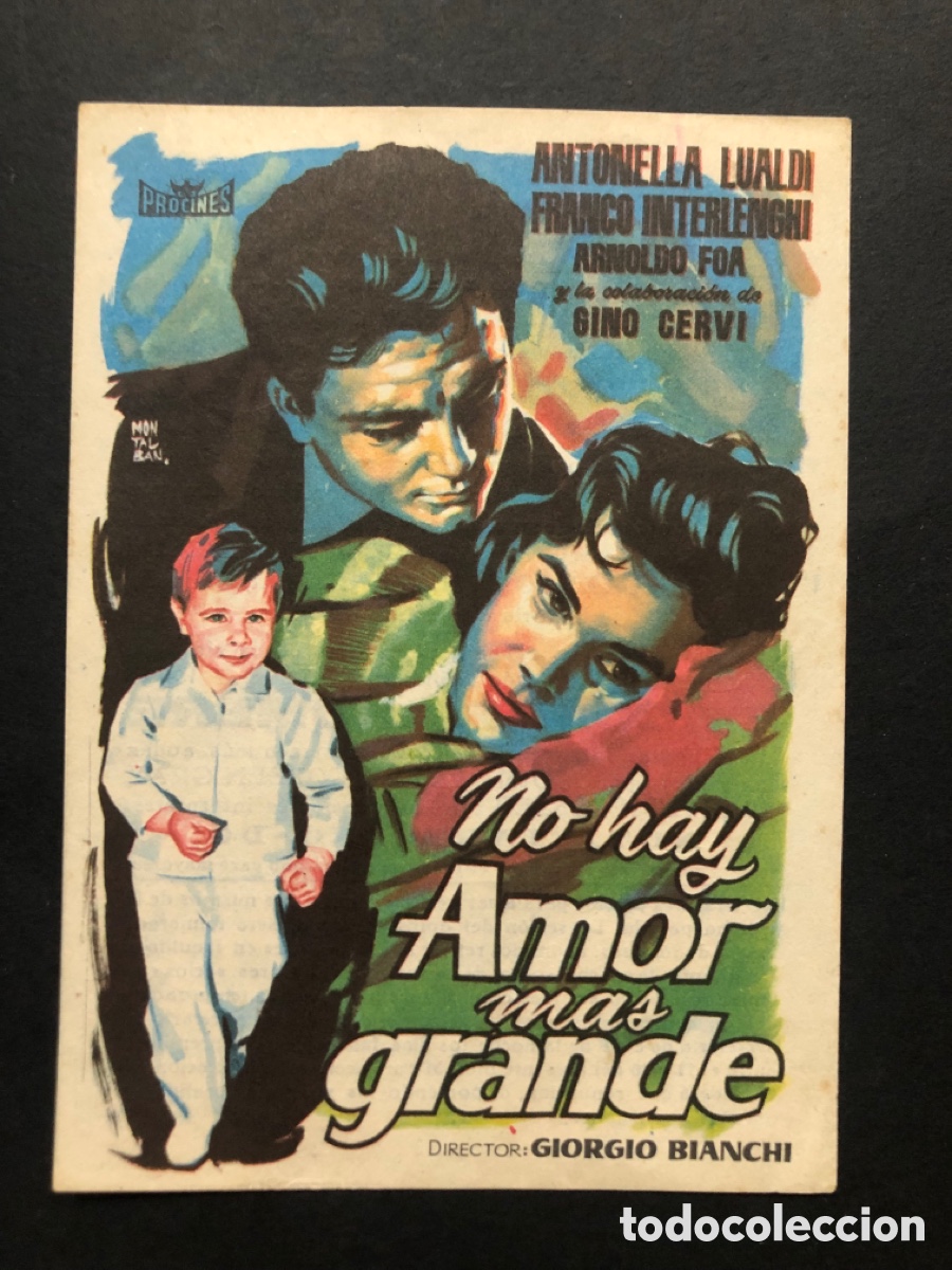  Flyers Publicitaires de films Anciens: Programa no hay amor m&aacute;s grande antonella lualdi con publicidad sociedad la principal A10
