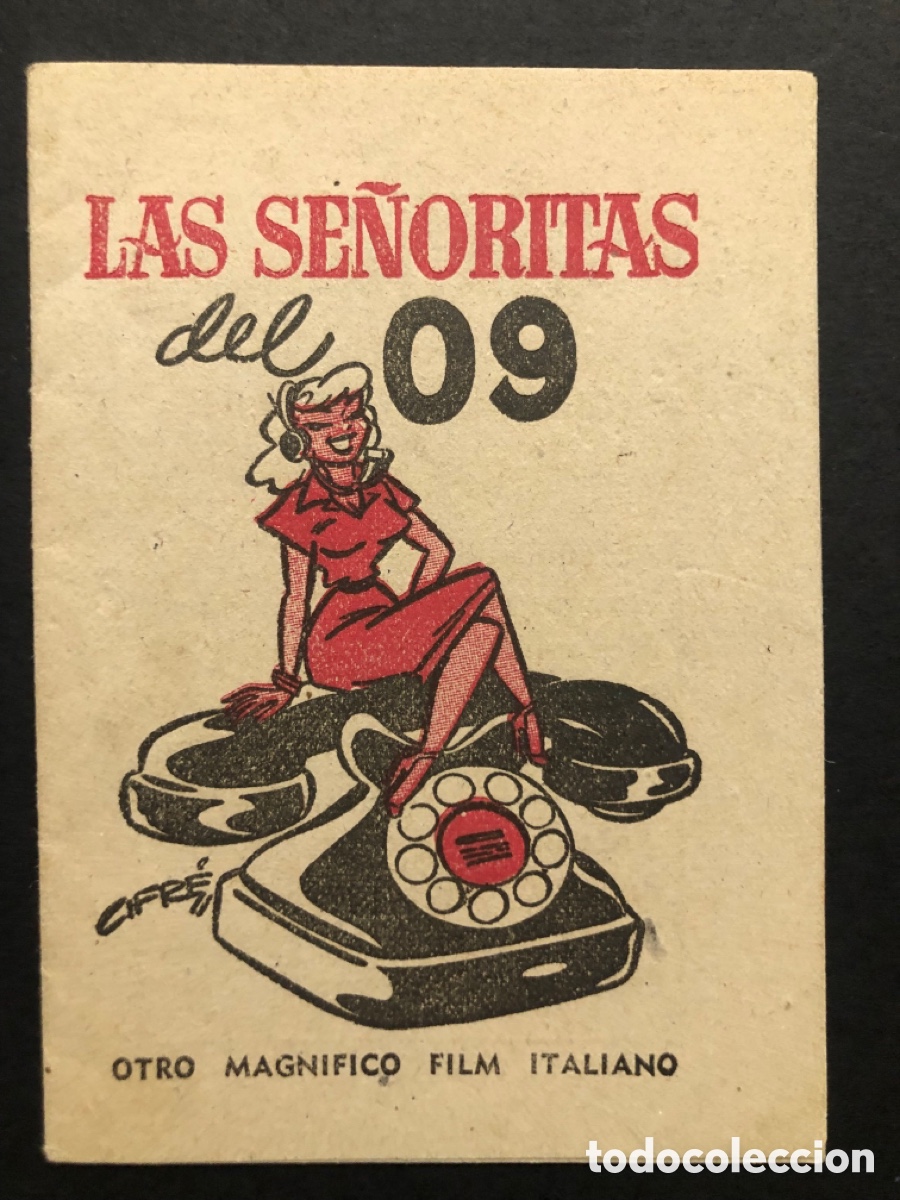  Flyers Publicitaires de films Anciens: Programa librito las se&ntilde;oritas del 09 antonella lualdi con publicidad cine alc&aacute;zar y borras A10