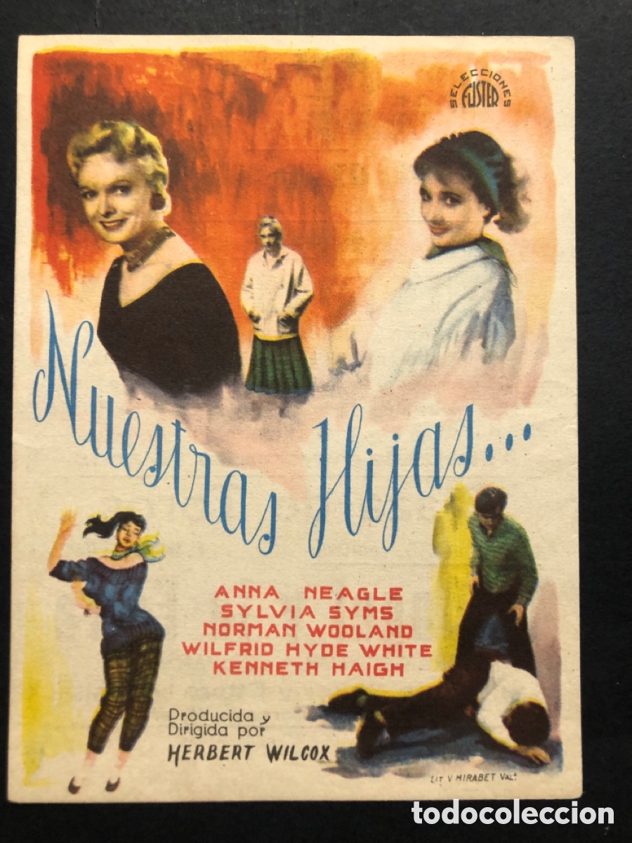  Flyers Publicitaires de films Anciens: Programa nuestras hijas Anna Neagle con publicidad cine liceo y Navia Merida A10