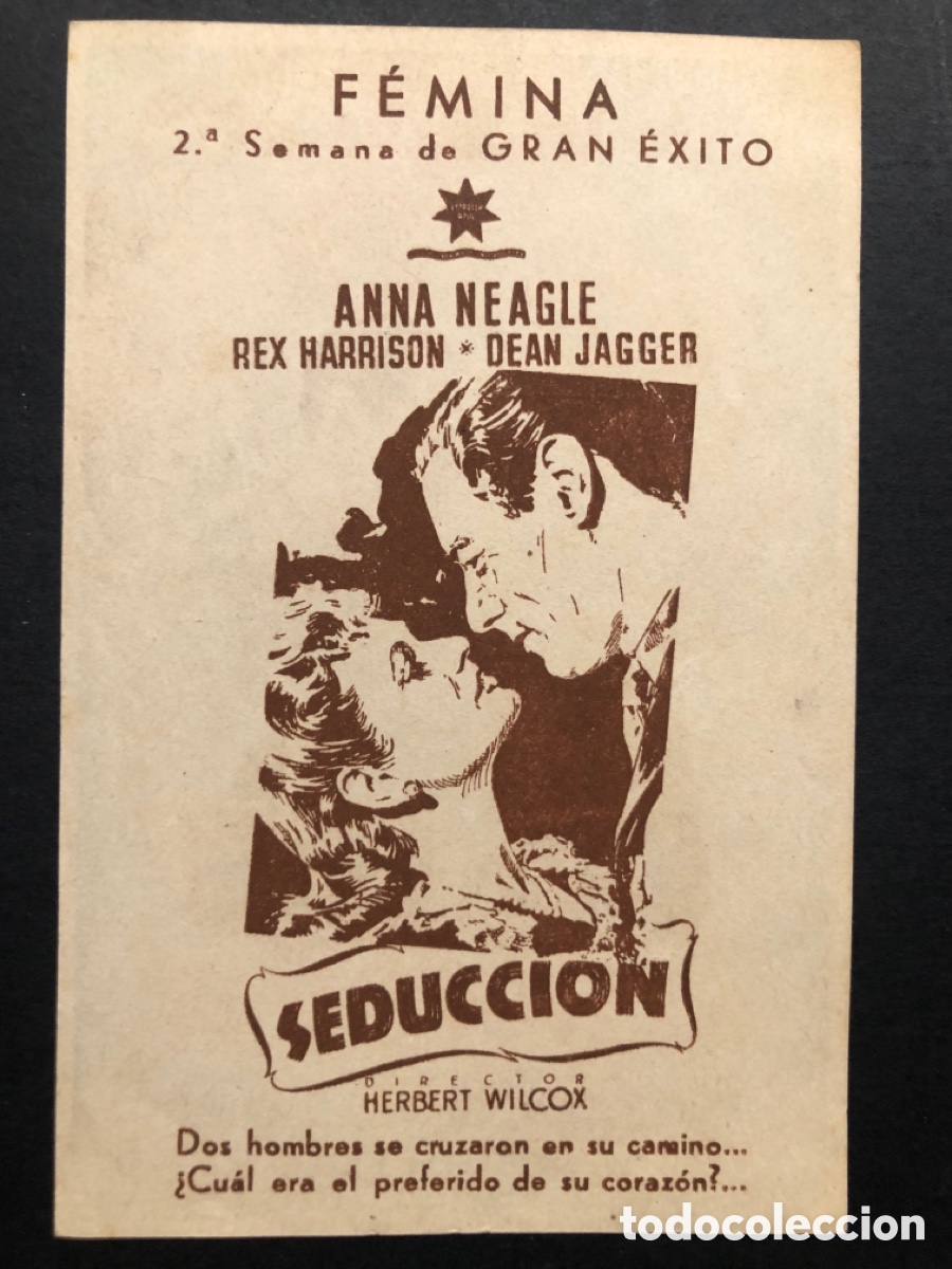  Flyers Publicitaires de films Anciens: Programa seducci&oacute;n Anna Neagle con publicidad cine femina A10