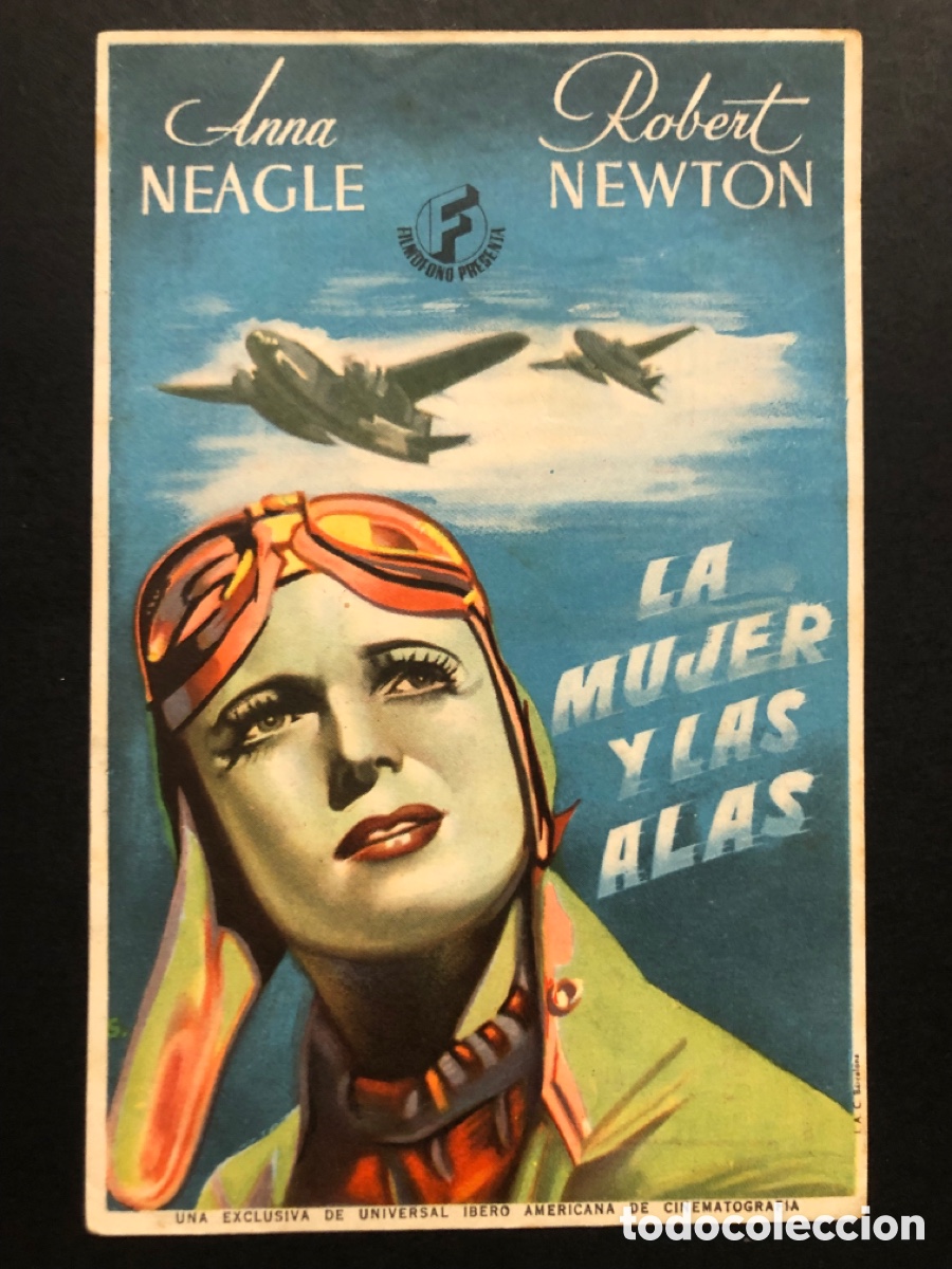  Flyers Publicitaires de films Anciens: Programa la mujer y las alas Anna Neagle con publicidad cine lirico valencia A10