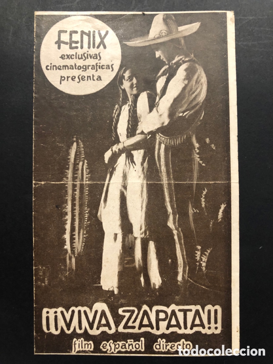  Flyers Publicitaires de films Anciens: Programa viva zapata Gaby Sorel con publicidad cinema Park A10