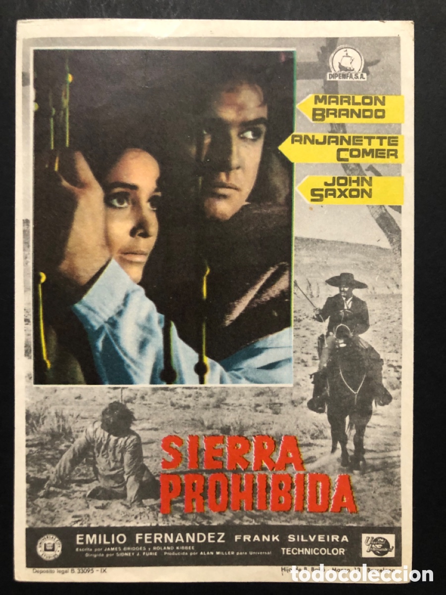 Cine: Programa sierra prohibida Marlon brando A10 - Foto 1