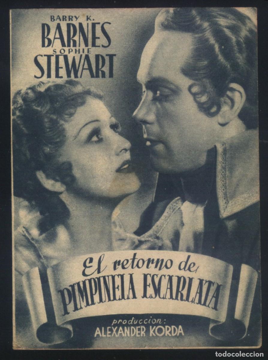 Cine: Q-06367- EL RETORNO DE PIMPINELA ESCARLATA (DOBLE) (CINE VICTORIA - BARCELONA) Barry K. Barnes