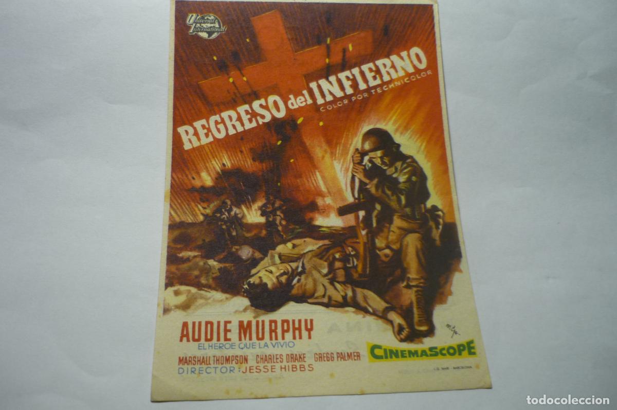 Cine: programa regreso del infierno .- audie murphy publicidad - Foto 1