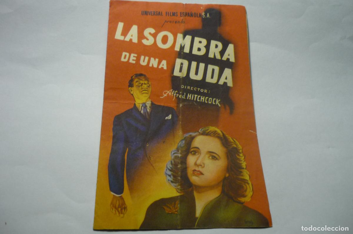 Cinema: programa doble la sombra de una duda.-joseph cotten.publicidad salon tarrega-villarreal