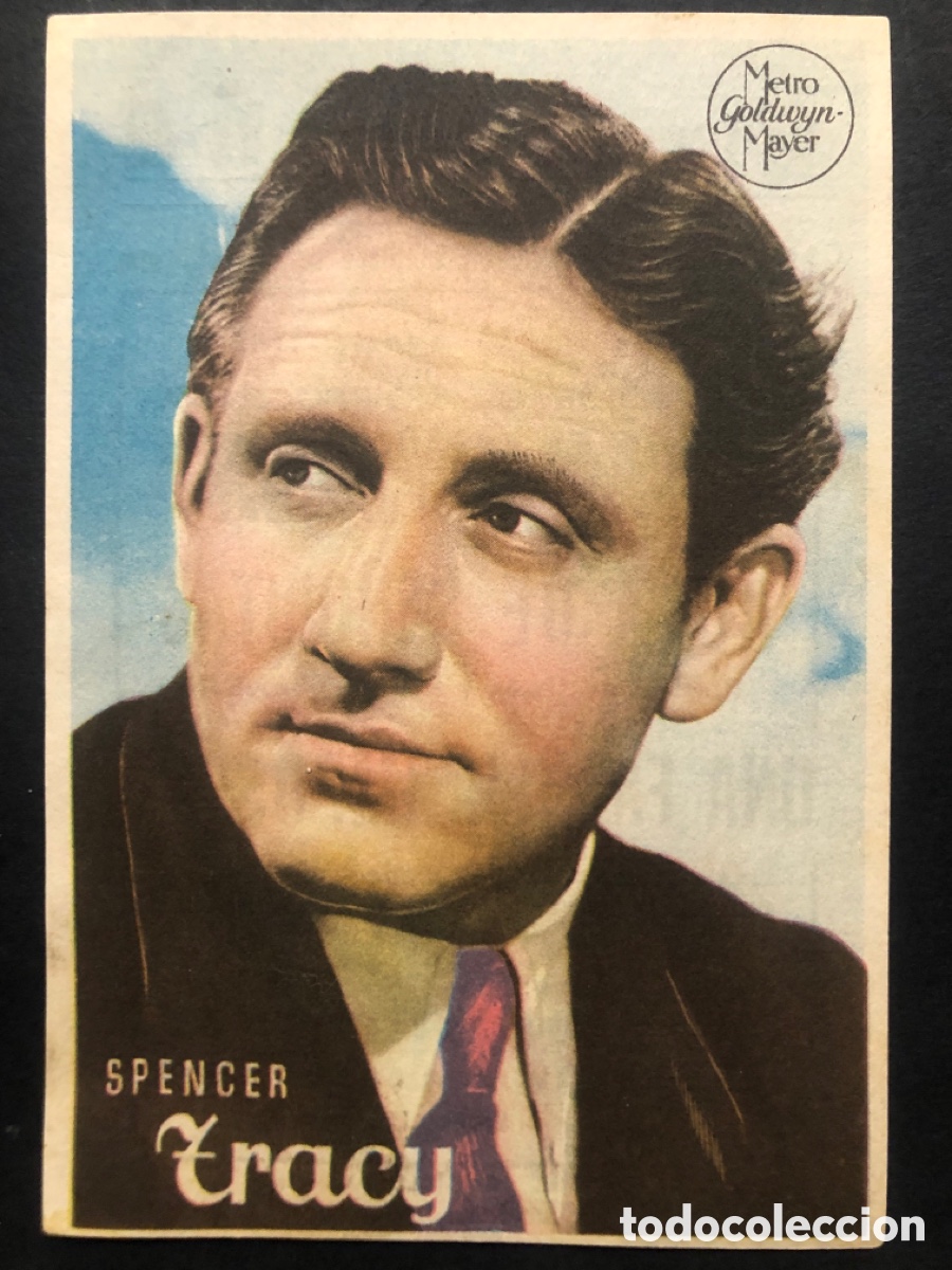 Cinema: Programa MGM foto Spencer tracy con publicidad cinema espa&ntilde;a valencia