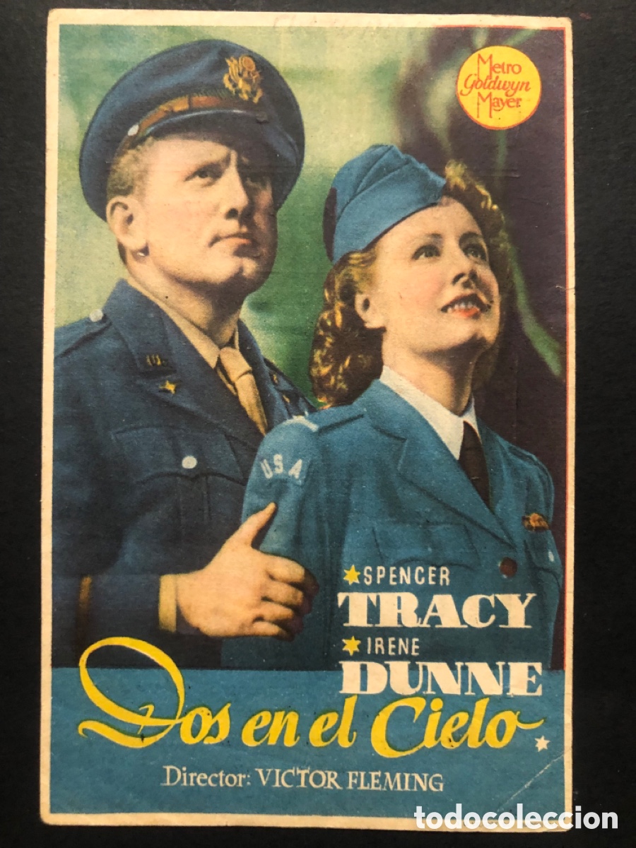 Cinema: Programa MGM dos en el cielo Spencer tracy irene Dunne con publicidad cine cultural mislata