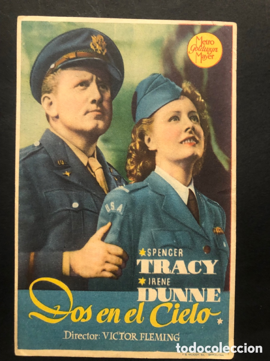 Cinema: Programa MGM dos en el cielo Spencer tracy irene Dunne con publicidad cine sur mislata