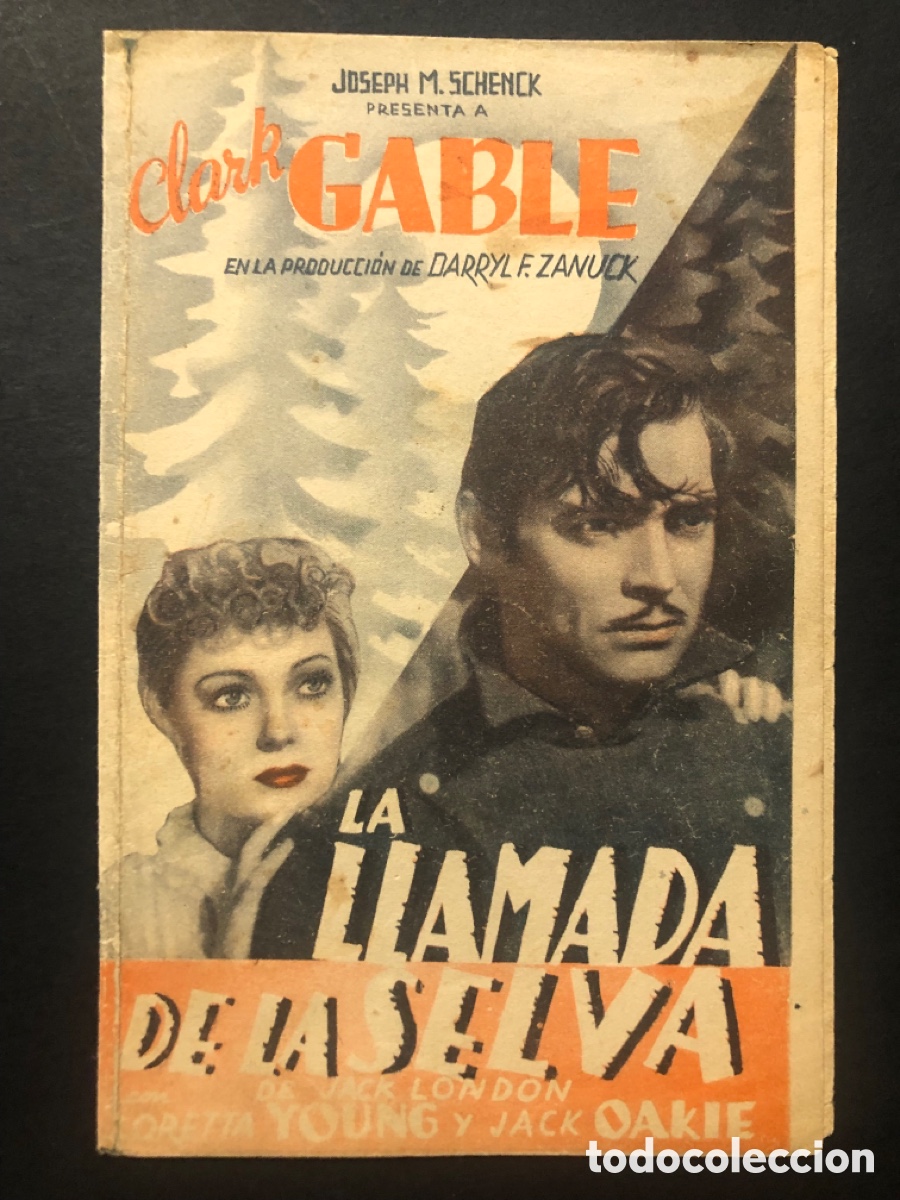 Cine: Programa la llamada de la selva clark gable Loretta young A10 - Foto 1