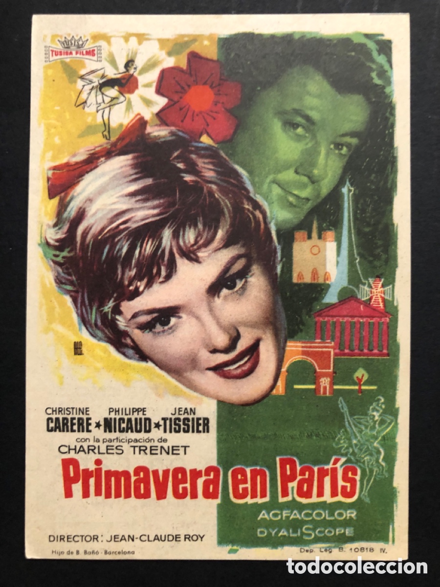 Cine: Programa Primavera en paris christine carere con publicidad cine avenida jaen A10