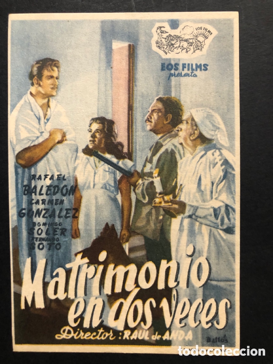 Cine: Programa matrimonio en dos veces Rafael Baledon con publicidad cine victoria Badalona A10