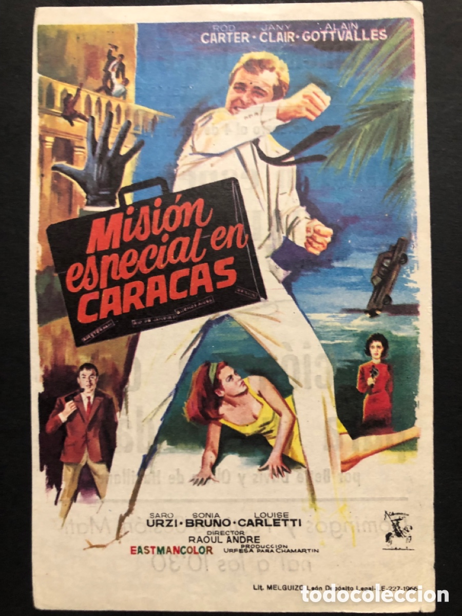 Cine: Programa mision en caracas Rod c&aacute;rter con publicidad cinema Regina Barcelona A10