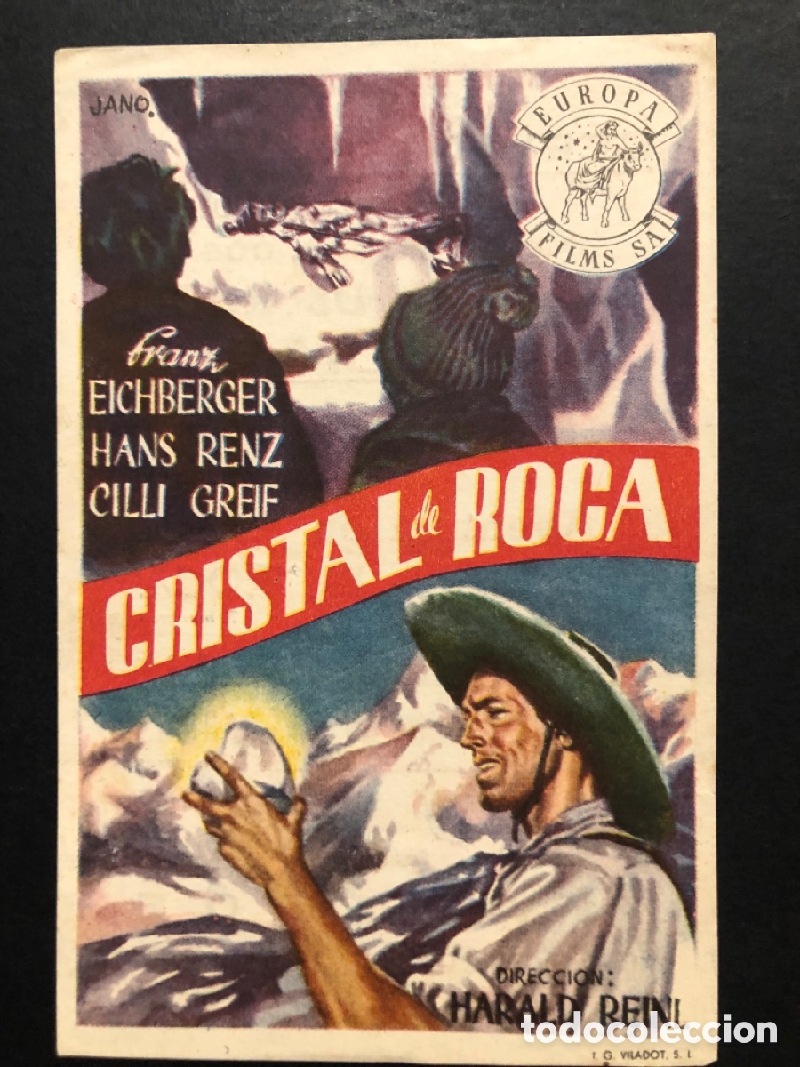 Cine: Programa Cristal de roca con publicidad cine cervantes alcira A10