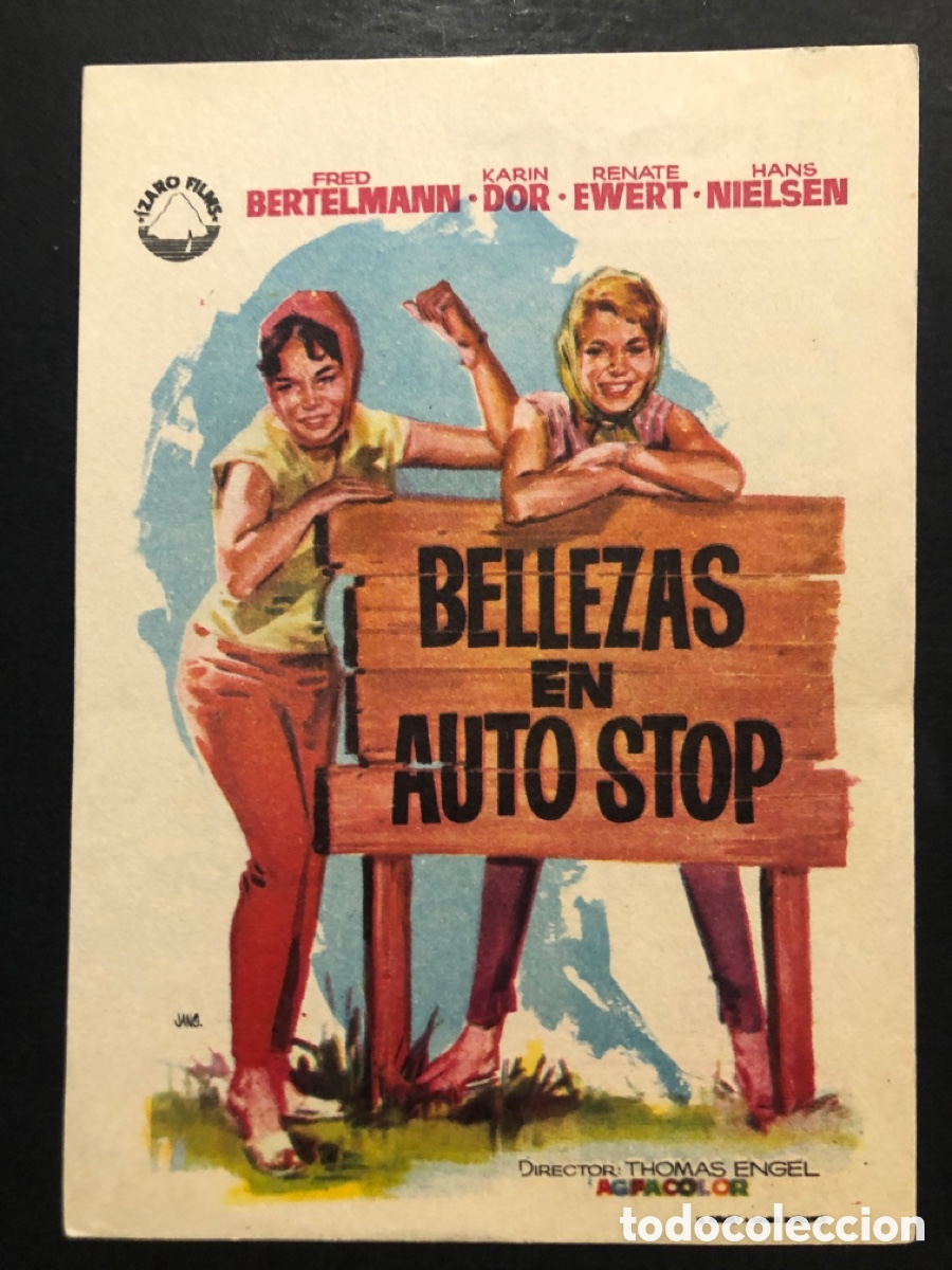 Cine: Programa bellezas en auto stop con publicidad cine avenida meliana A10