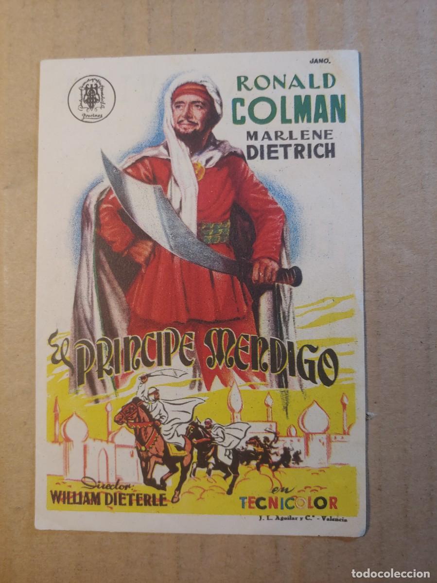 Kino: FOLLETO DE MANO CON PUBLCIDAD DE LA PELICULA EL PRINCIPE MENDIGO