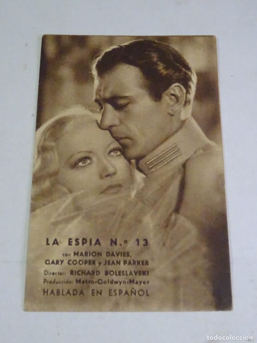 Cine: PROGRAMA DE CINE - LA ESPIA N.13 CON MARION DAVIES, GARY COOPER - Foto 1