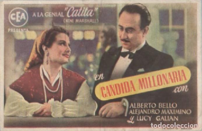 Cine: PROGRAMA DE CINE: CANDIDA MILLONARIA PC-7619 - Foto 1