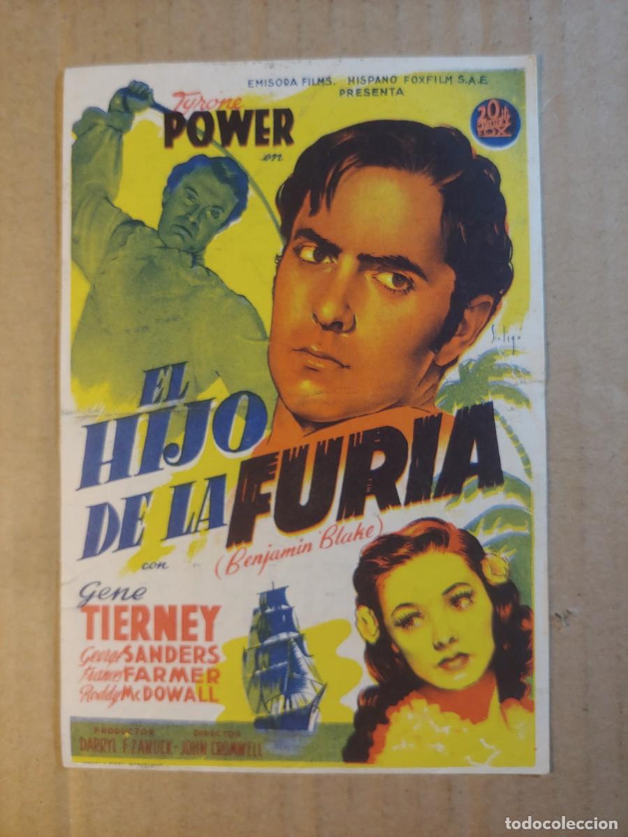 Cine: FOLLETO DE MANO CON PUBLCIDAD DE LA PELICULA EL HIJO DE LA FUERIA