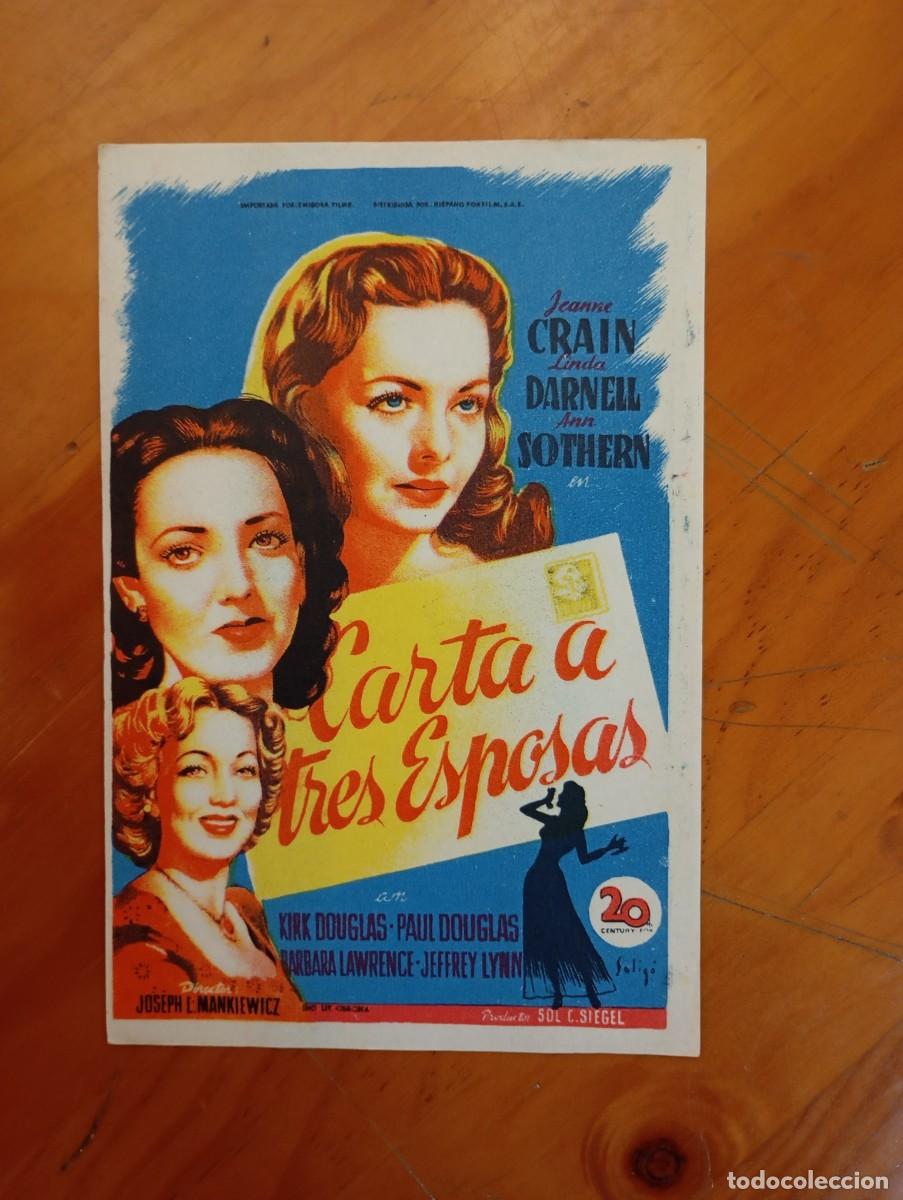 Cine: TAMMY--PROGRAMA DE CINE--- CARTA A TRES ESPOSAS