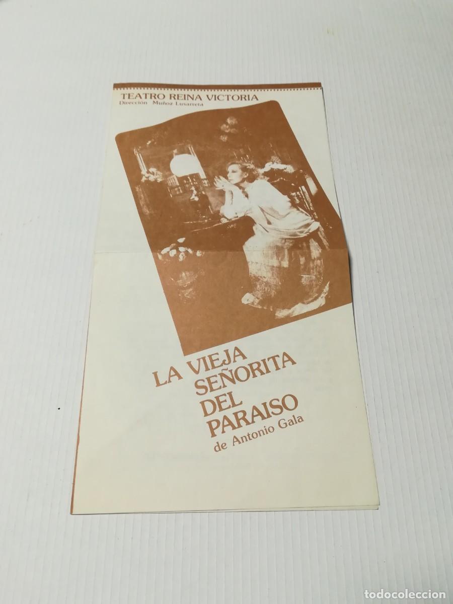 Cinema: Folleto de mano, Teatro Reina Victoria, La vieja se&ntilde;orita del Paraiso