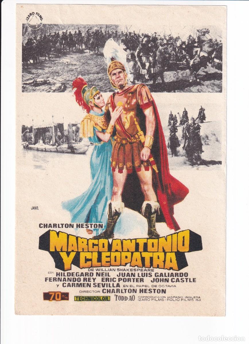 Cine: MARCO ANTONIO Y CLEOPATRA : CHARLTON HESTON .- SIN PUBLICIDAD