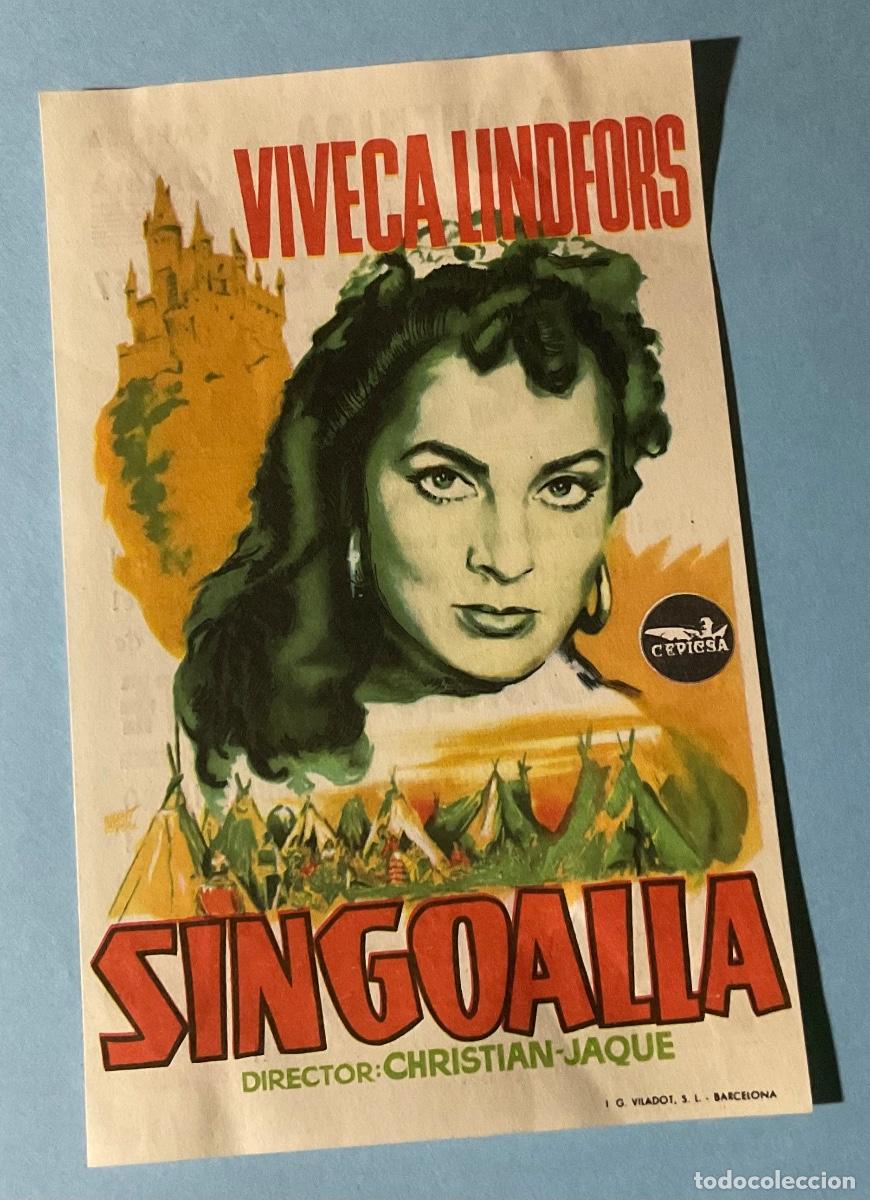 Cine: FOLLETO DE MANO. SINGOALLA. PUBLICIDAD CINE AVENIDA MELILLA