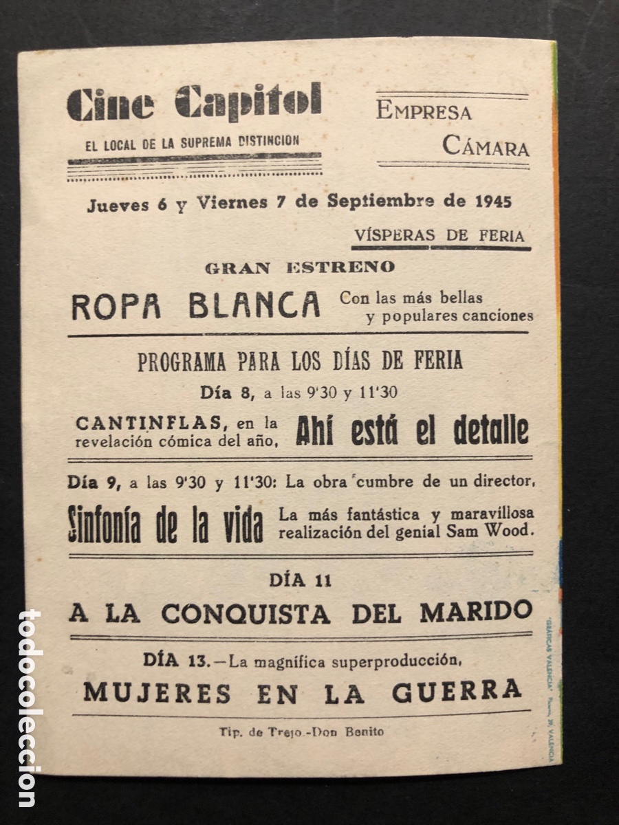 Cine: Programa Roupa Branca con publicidad cine capitol A10 - Foto 3