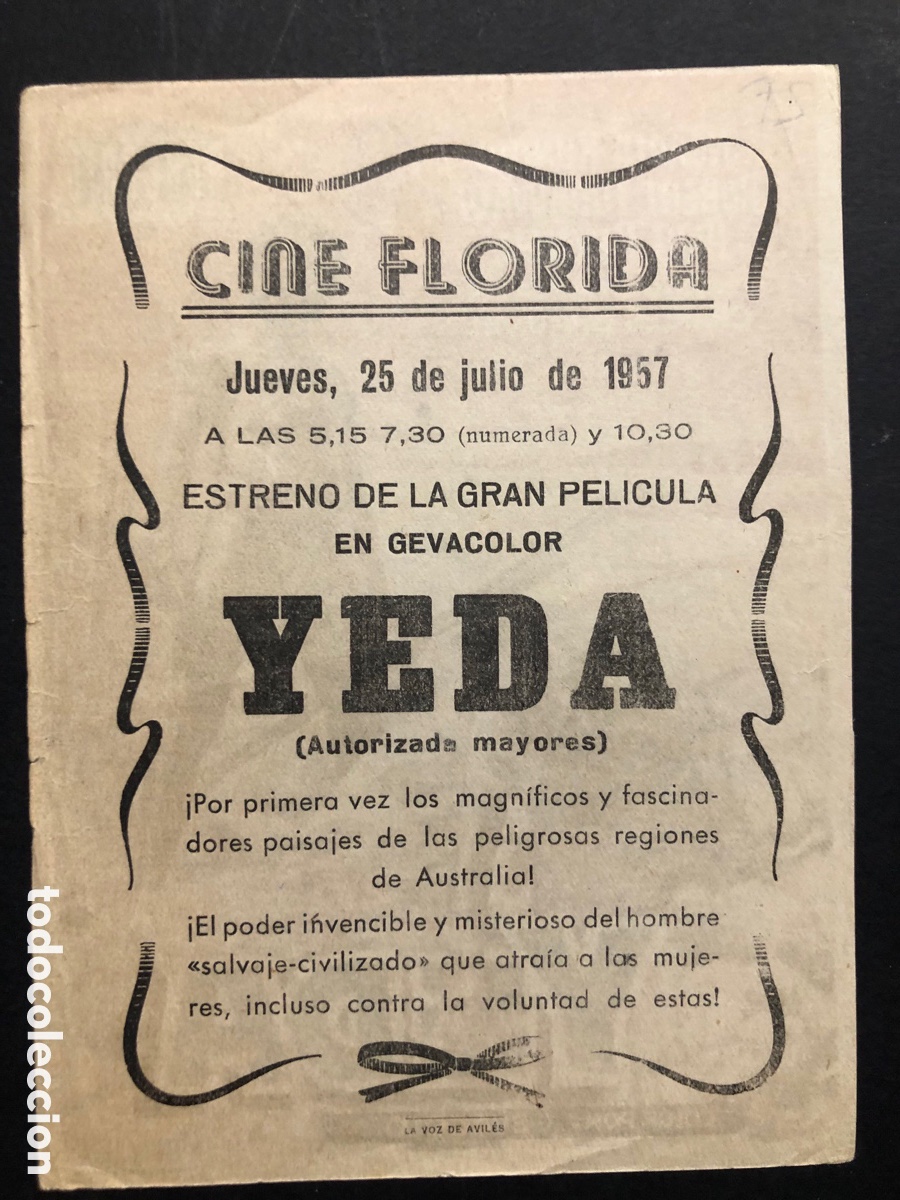 Cine: Programa yeda con publicidad cine Florida Aviles A10 - Foto 2
