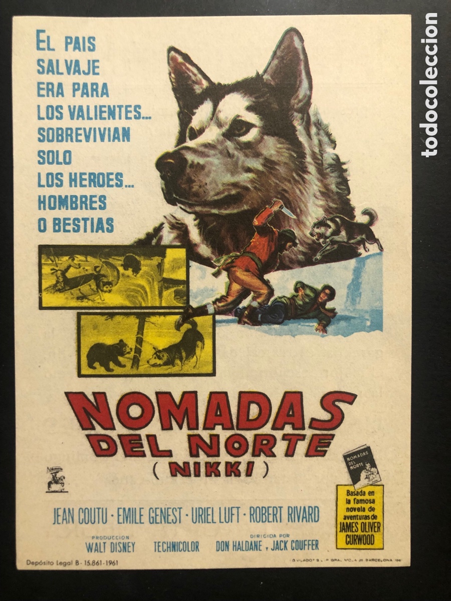 Cinema: Programa walt disney n&oacute;madas del norte nikki con publicidad cine banda primitiva liria A10