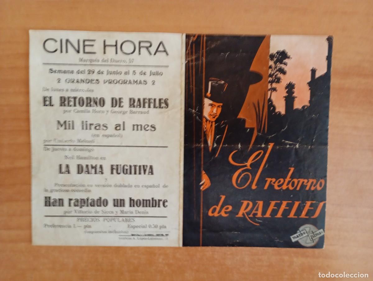 Cine: AL1-PROGRAMA DE CINE DE LA PELICULA---EL RETORNO DE RAFFLES