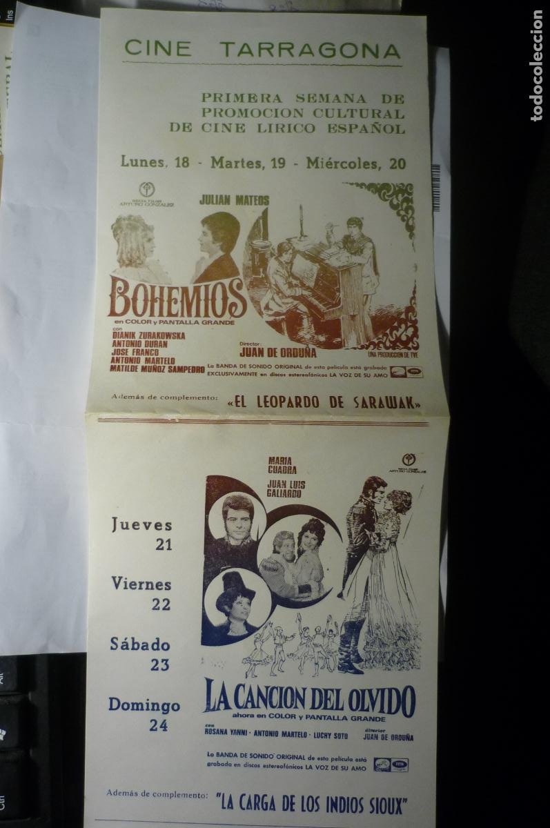 programa cine local 4o x 18 aprox. cine tarrago - Compra venta en  todocoleccion