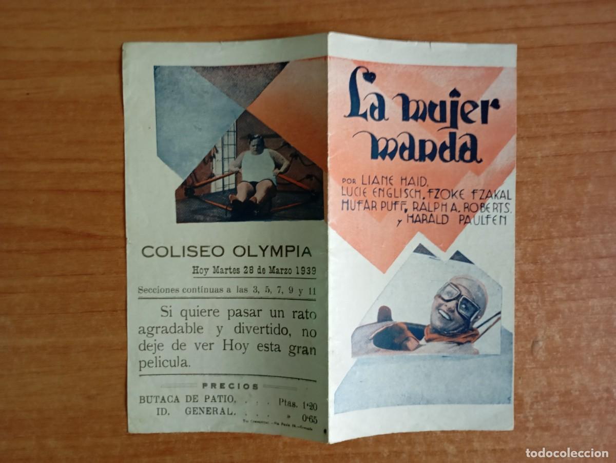 Cine: AL1--PROGRAMA DE CINE DE LA PELICULA---LA MUJER MANDA