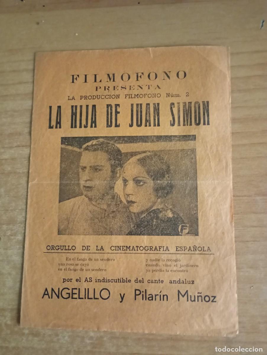 Cine: AL1--PROGRAMA DE CINE DE LA PELICULA--- LA HIJA DE JUAN SIMON