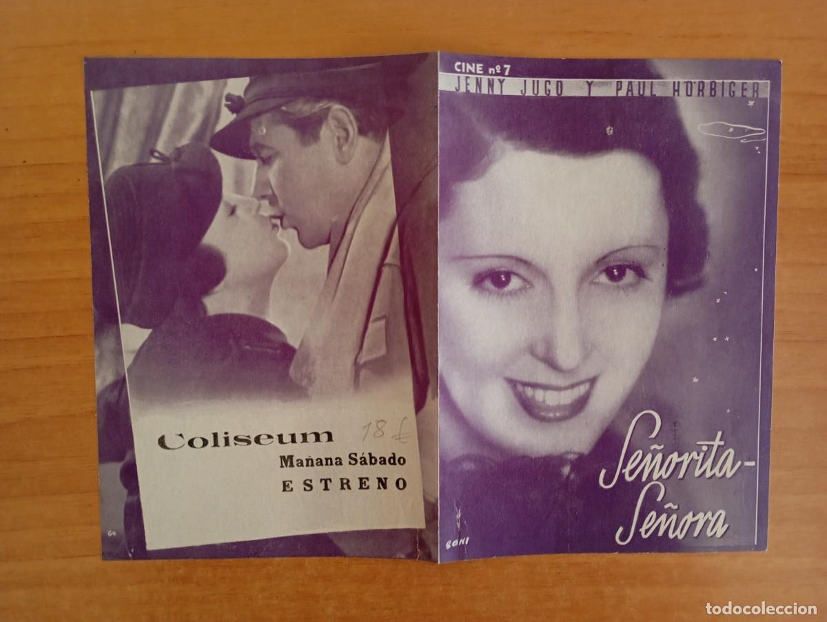  Flyers Publicitaires de films Anciens: AL1--PROGRAMA DE CINE DE LA PELICULA---SE&Ntilde;ORITA SE&Ntilde;ORA