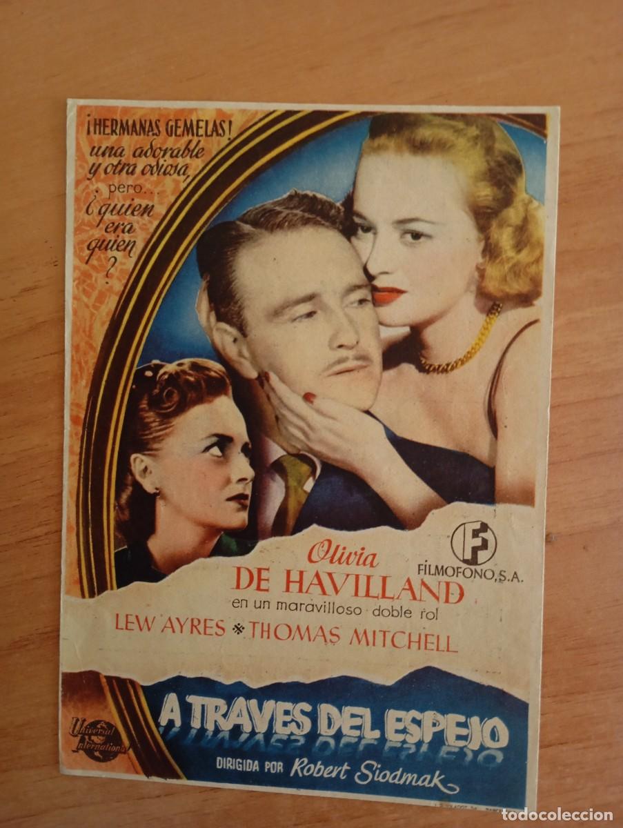  Flyers Publicitaires de films Anciens: AL1--PROGRAMA DE CINE DE LA PELICULA---A TRAVES DEL ESPEJO ct