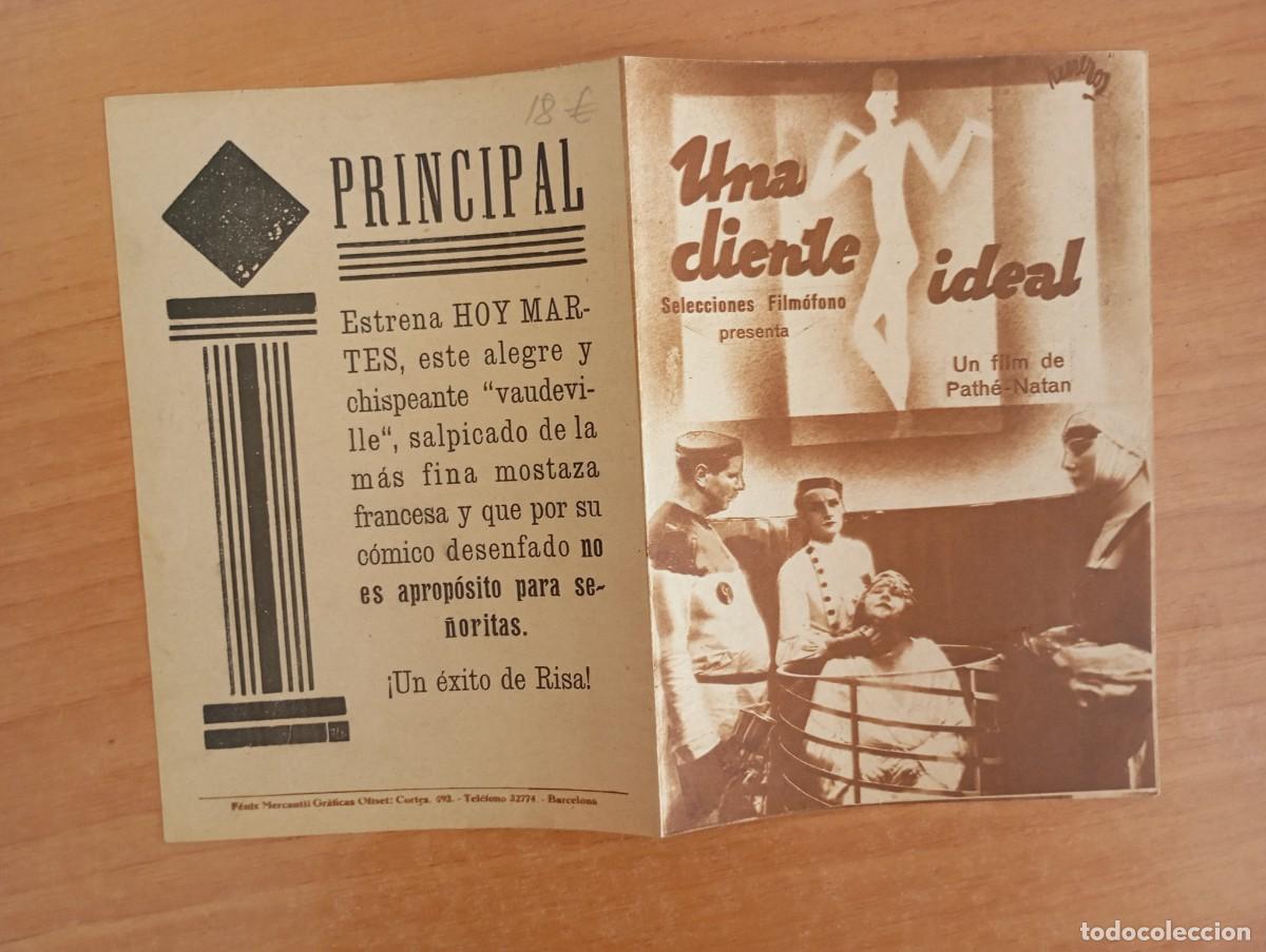  Flyers Publicitaires de films Anciens: AL1-- PROGRAMA DE CINE DE LA PELICULA--- UNA CLIENTE IDEAL