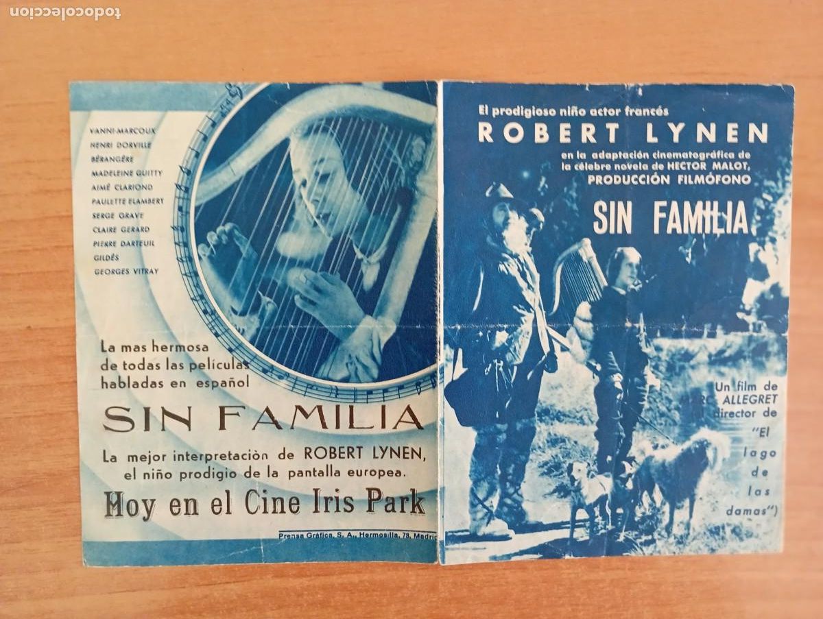 Kino: AL1-- PROGRAMA DE CINE DE LA PELICULA--- SIN FAMILIA