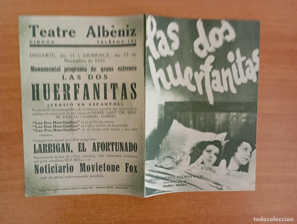 Kino: AL1-- PROGRAMA DE CINE DE LA PELICULA--- LAS DOS HUERFANITAS