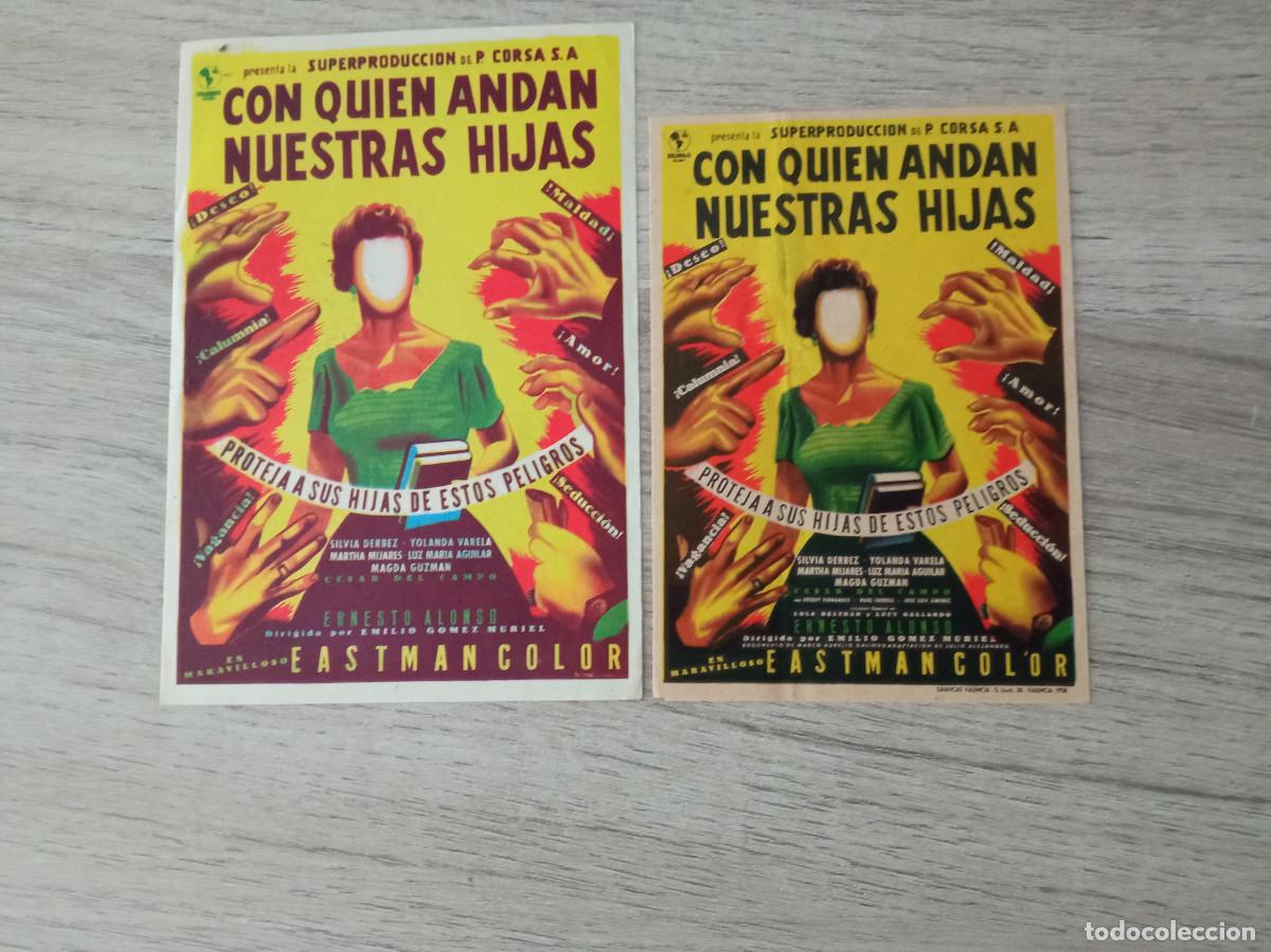  Flyers Publicitaires de films Anciens: CON QUIEN ANDAN NUESTRAS HIJAS, YOLANDA VARELA,VARIANTES, UNO DEL CINE TOSCAL, TENERIFE