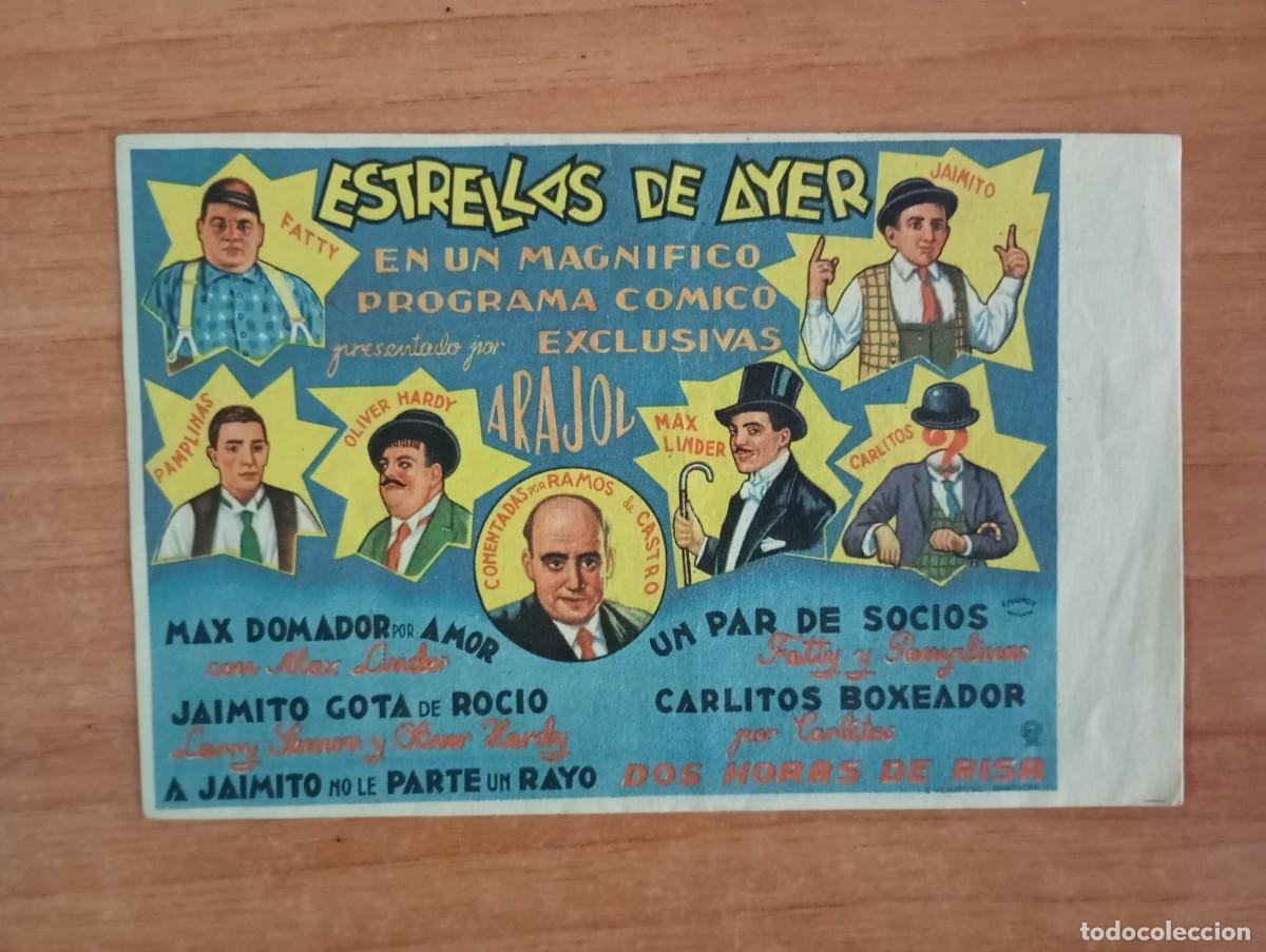Cine: AL1-- PROGRAMA DE CINE DE LA PELICULA--- ESTRELLAS DE AYER ct - Foto 1