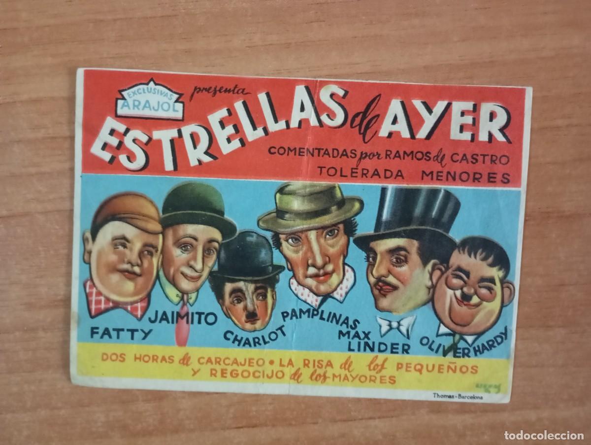  Flyers Publicitaires de films Anciens: AL1-- PROGRAMA DE CINE DE LA PELICULA--- ESTRELLAS DE AYER