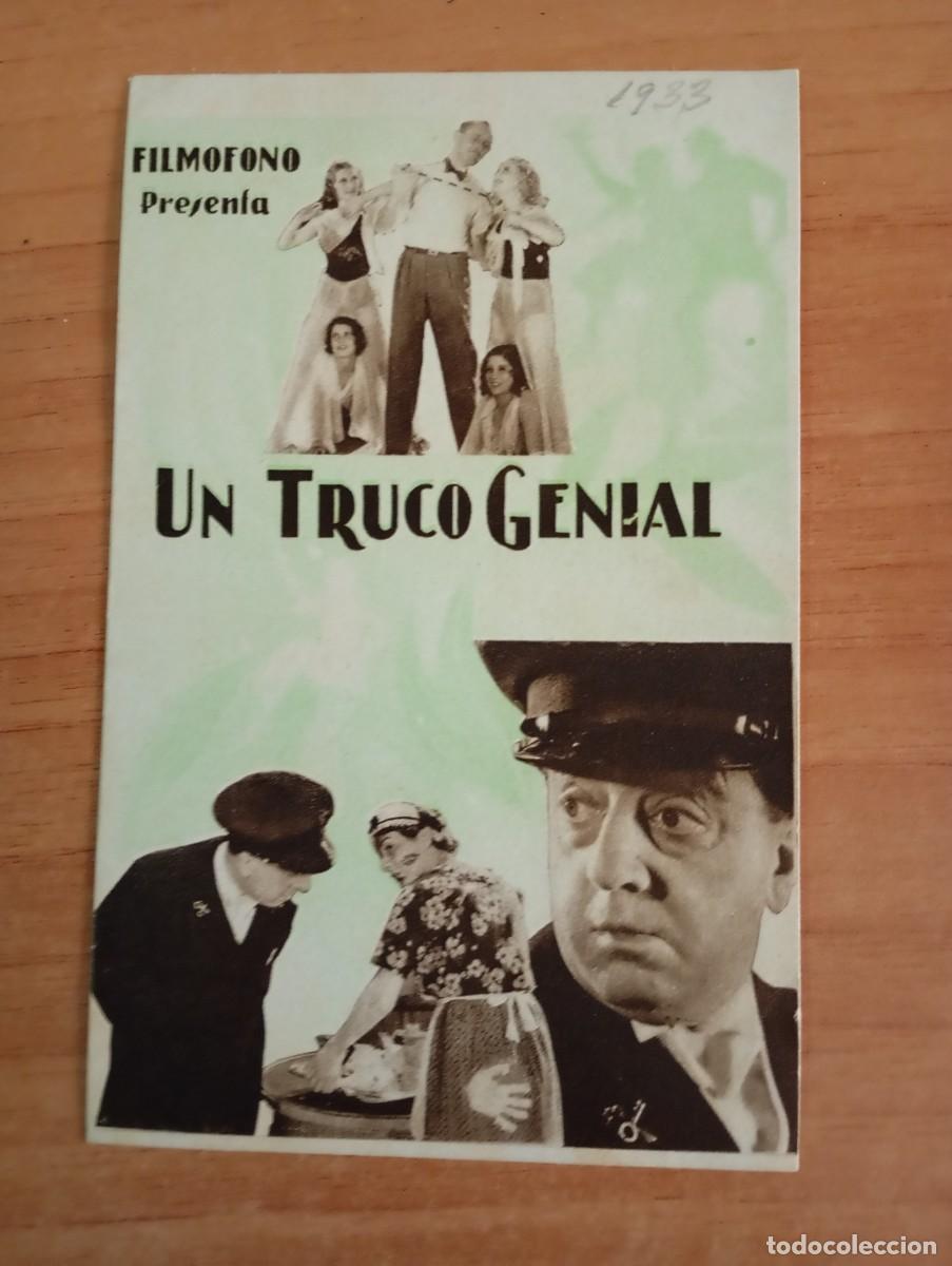  Flyers Publicitaires de films Anciens: AL1-- PROGRAMA DE CINE DE LA PELICULA--- UN TRUCO GENIAL