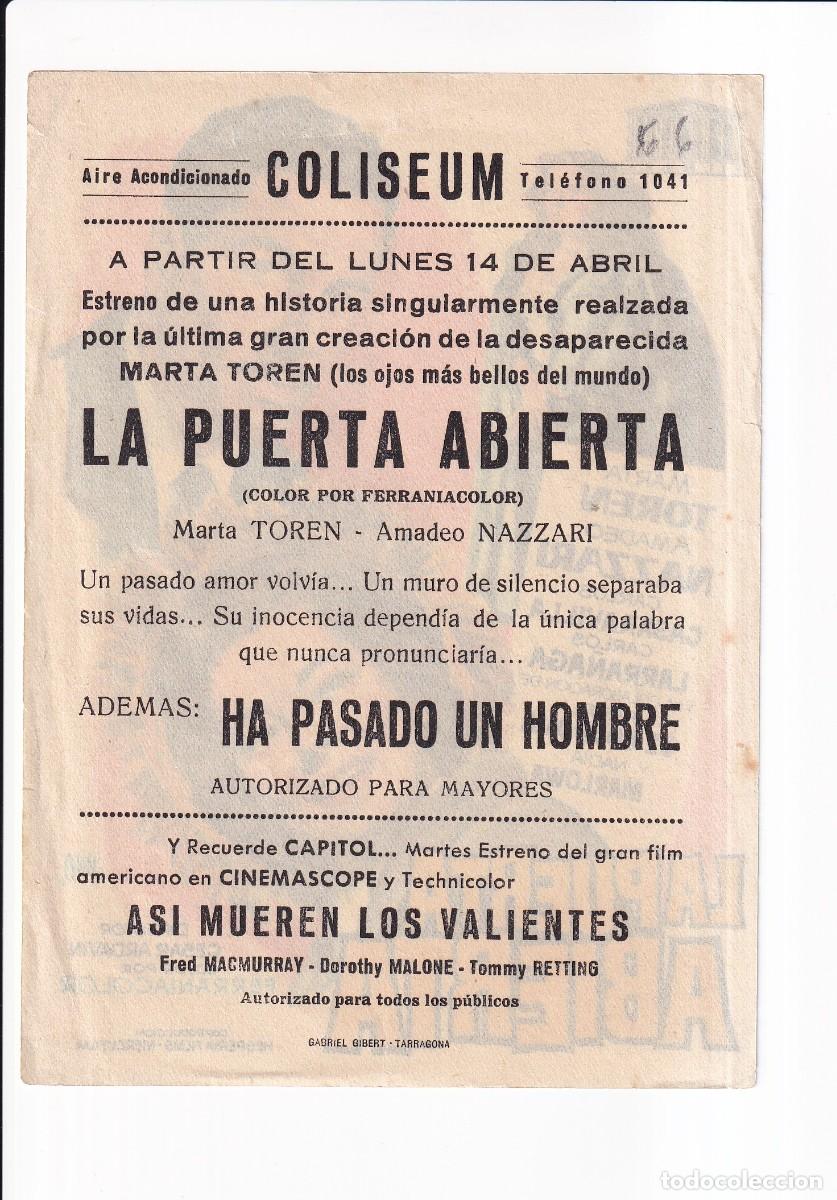 Cine: LA PUERTA ABIERTA .- MARTA TOREN - Foto 2