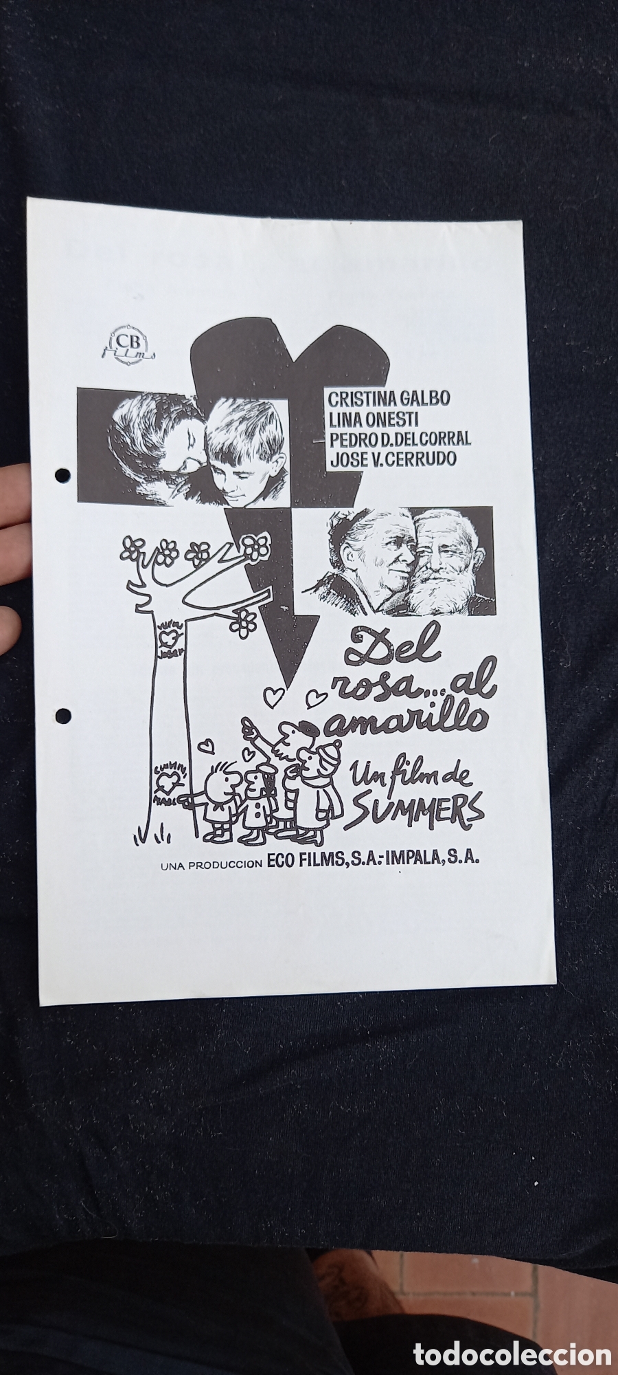 Cine: ANTIGUO PROGRAMA DE CINE DEL ROSA AL AMARILLO UN FILM DE SUMMERS - Foto 7